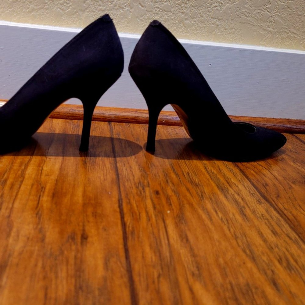 Nine West  black suede pumps, size 8.5